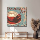 Painting by Numbers Art Lifestyle Red Coffee Cup on A Base with Different Terms